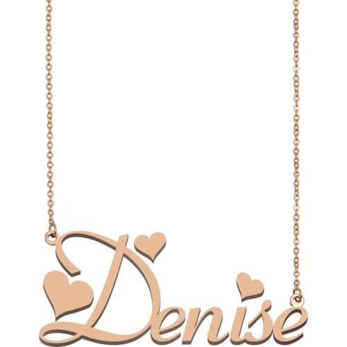 Denise Name Necklace, Name Necklace for Women Girls Best Friends Birthday Wedding Christmas Mother Days Gift