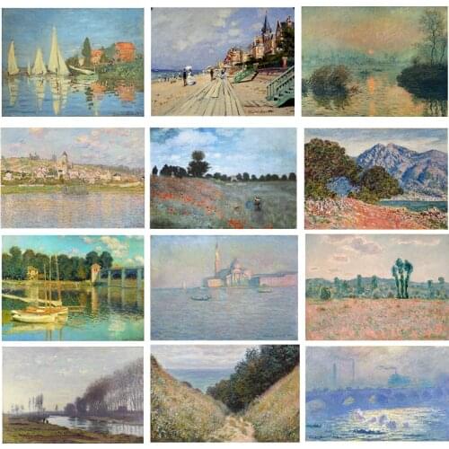 Canvas Painting Printings Claude Monet Famous Oil Painting Impressionist Wall Art Picture for Living Room Home Decor