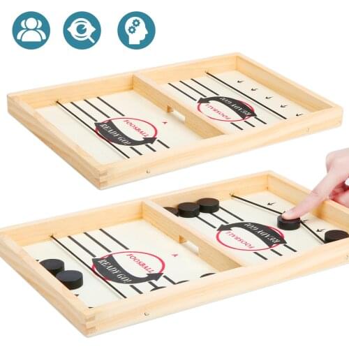 Foosball Fast Sling Puck Game Portable Slingshot Board Toy for Child Kids Youth Teenagers