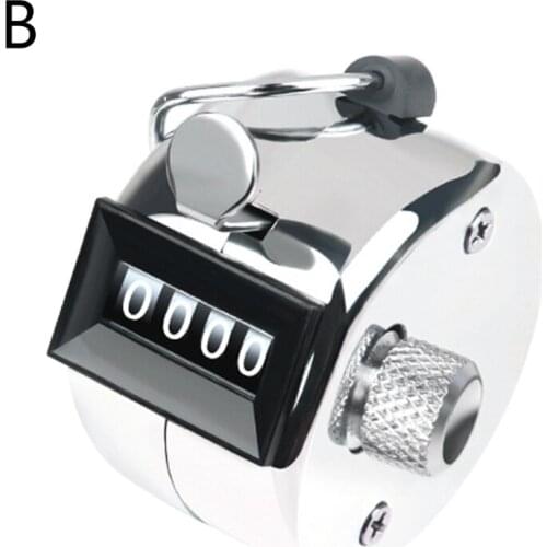 Portable 4 Digit Number Handheld Tally Counter Mini Mechanical Digital Manual Counting Hand Click Golf Clicker