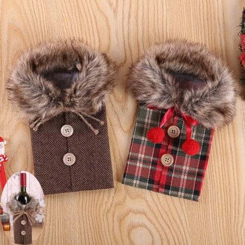 New Year 2020 Merry Christmas Wine Bottle Dust Cover Xmas Navidad Noel Christmas Decorations For Home Table Decor Gift Bag