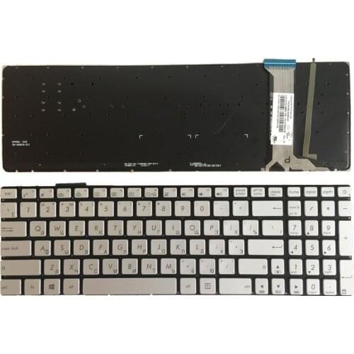 New Russian for ASUS ZX50JX ZX50VW ZX50VX ZX70VW ZX70 ZX70V backlit RU laptop keyboard layout Silver