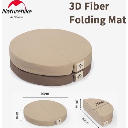 Naturehike Folding 3D Fiber Cushion 500g Ultralight 5cm Thickening Washable Mat Outdoor Leisure Household Tatami Single Seat Pad