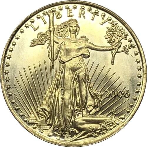 United States 25 Dollar America Eagle Bullion Coin 2006 Brass Metal Commemorative Gold Coin Copy Coin