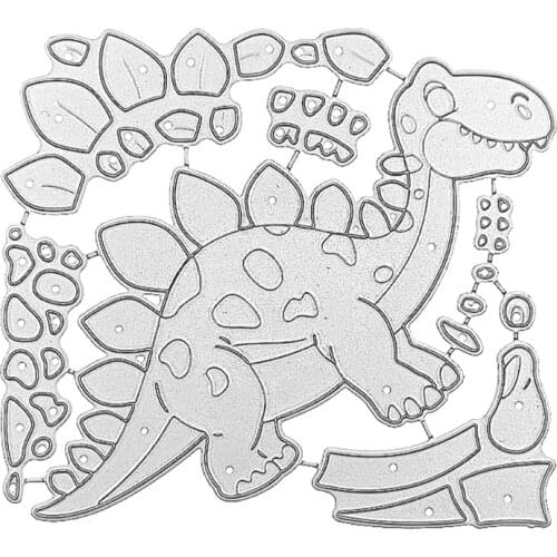 Stegosaurus Pattern Metal Cutting Dies Stencil DIY Scrapbooking Album Paper Card Template Mold Embossing Craft Decoration