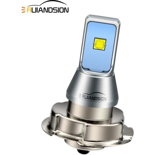 RUIANDSION 1Pcs P26S Motorcycle LED Moped Headlight Scooter Bulb Fog Light Headlamp Harvester XPE DC 6V-24V 12V 6000K 1200Lm
