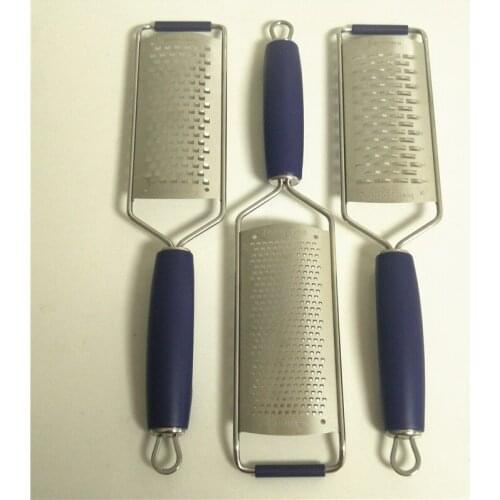 S/3 Stainless Steel GRATERS for Cheese, Vegetables, Chocolate for kitchen preparation needs - FINE grater