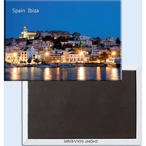 Tourist Magnets SOUVEMAG Spain Tourist Resort Ibiza Island Metal Fridge Magnet 5349