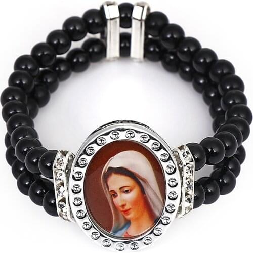 Jewelry Jesus Bracelet Virgin Mary Cross Exquisite Random Picture Christian Supplies Gifts Accessories Bracelet Wholesale