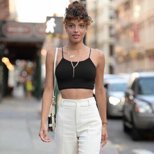 Women Fashion Solid Color Tank Top Stylish Sleeveless Crop Top for Shopping Daily Wear Womens Clothes Top Women Y2k Streetwear