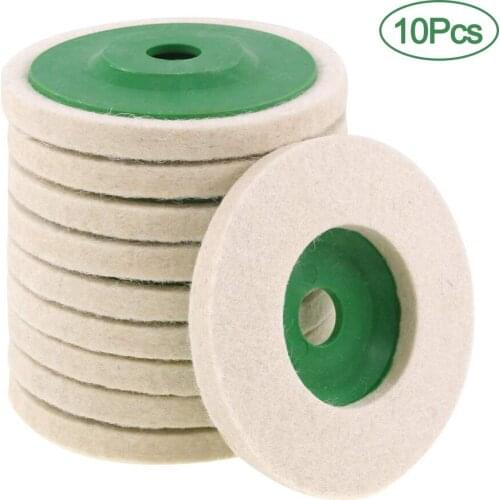 10PCS 100mm 4inch Flap Discs Wool Polishing Wheel Wear-resistant Angle Grinder Wheels Buffing Pads Felt Polish Disc Wholesale