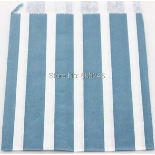 100pcs Mixed Colors Cheap Favor Buffet Navy Paper Party Candy Treat Bags Vertical Striped,3 Days Delivery on Orders over $100