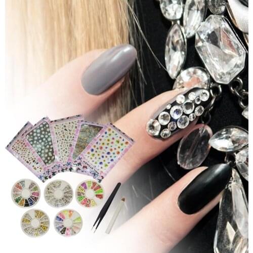 12Pcs/Set Nail Kit Stylish Lightweight Acrylic Fingernail Art Decoration Set for Ladies