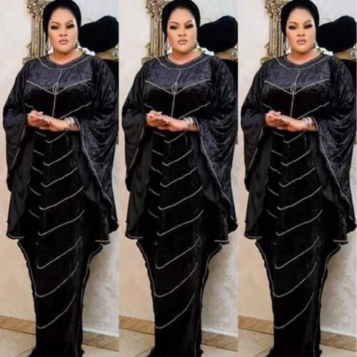 2021 African Maxi Dress for Women New Style Classic Africa Woman Fashion Loose Long Dress African Clothes African Dress