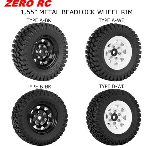 4PCS RC Crawler 1.55" Off Road Metal Beadlock Wheel Rim For D90 TF2 Tamiya CC01 LC70 MST JIMNY Axial 90069 Rc Car