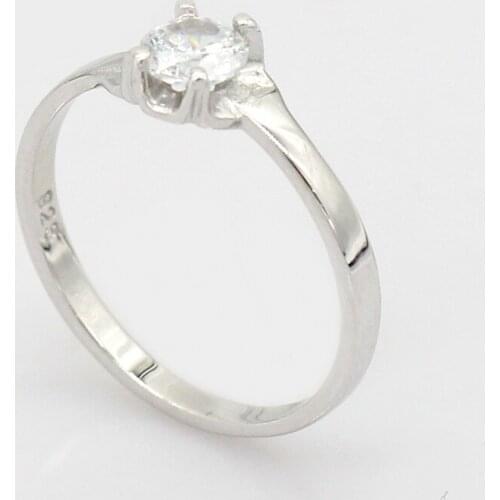 925 Sterling Silver Women Ring with CZ Elegant Simple Style Wedding Ring for Lover Engagement Fashion Jewelry Gift