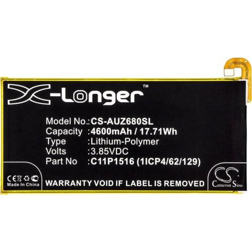 Cameron Sino 4600mAh Battery for Asus ZenFone 3 Ultra ZenFone 3 Ultra Dual SIM ZU680KL,0B200-02060000 C11P1516 (1ICP4/62/129)