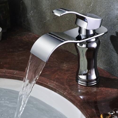 Free shipping polished chrome solid brass Bathroom Sink Faucet mixer tap Single hole
