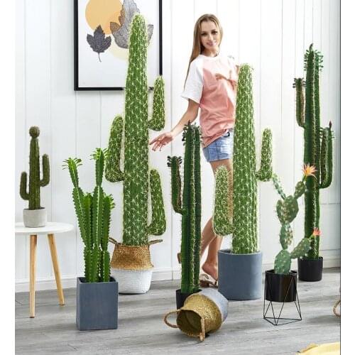 Large artificial cactus Nordic simulation plant green Indoor fake green plant pot
