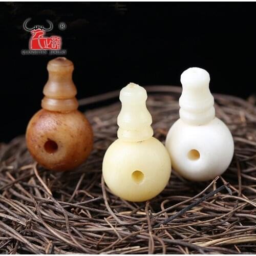 Pure natural yak bone Buddha, three - way DIY buddhist beads