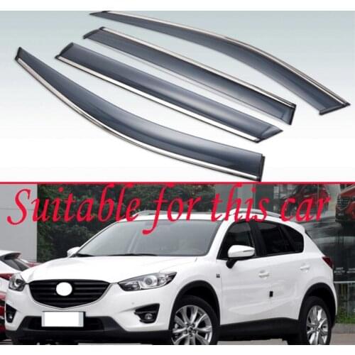 For Mazda CX-5 CX5 2012 2013 2014 2015 2016 Plastic Exterior Visor Vent Shades Window Sun Rain Guard Deflector 4pcs