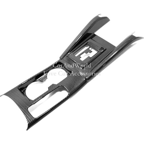 For Mitsubishi ASX 2020 Carbon Fiber Gear Central Shift Gearbox Water Cup Panel Protection Cover Trims Sticker Car Accessories