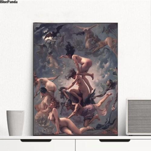 Witches Going To Their Sabbath Canvas Prints Picture Modular Paintings For Living Room Poster On The Wall Home Decor