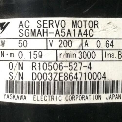 Used Tested Working SGMAH-A5A1A4C AC SERVO MOTOR