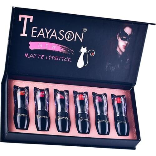 6 Colors Matte Lipstick Long Lasting Lip Gloss for Girls Women Waterproof Moisturizing Makeup