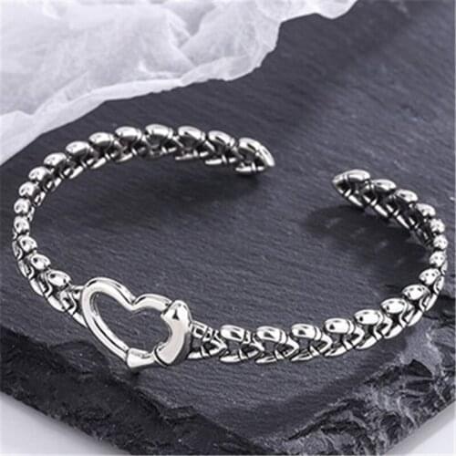 Miuoxion Fashion Personality Punk Party Jewelry Retro Hollow Full Love Bracelet For Women Feature Namour Charm Gift All Seasons