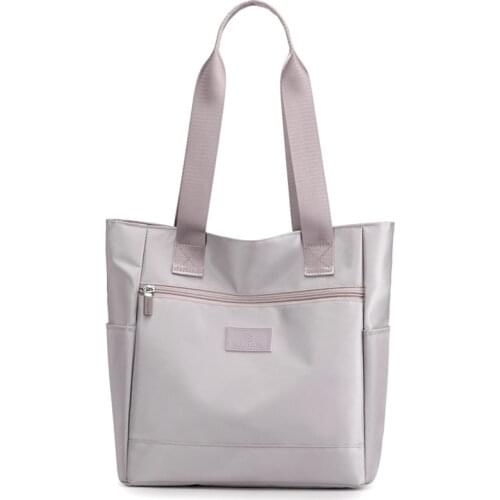 Fashion Women Top-Handle Fabric Handbag High Quality Durable Nylon Female Shoulder Bag Large Capacity A4 Book Women Casual Tote