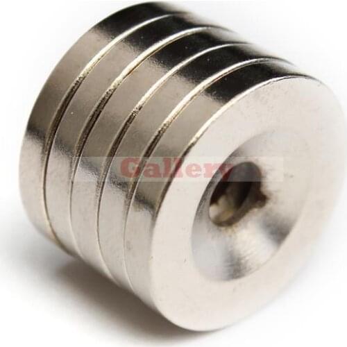 15 Pcs Lot N50 20x3mm Strong Round Countersunk Ring Magnets 5mm Hole Rare Earth Neodymium