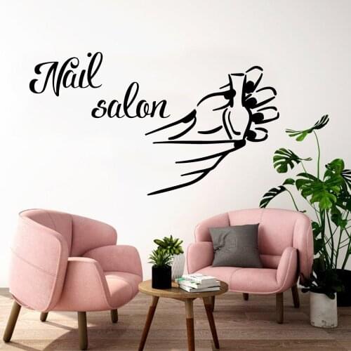 Cartoon nail salon Home Decor Wall Stickers Kids Room Nature Decor Vinyl Decals