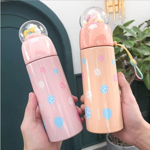 Cartoon Bear 304 Stainless Steel Cute Thermos Water Bottle Portable Vacuum Flask For Children Coffee Mug Insulated Cup