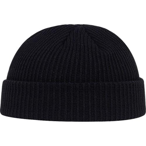 Autumn Winter Melon Cap Mens women Knitted Hat Beanie Skullcap Sailor Caps Cuff Short Brimless Retro Navy Style Hats casquette