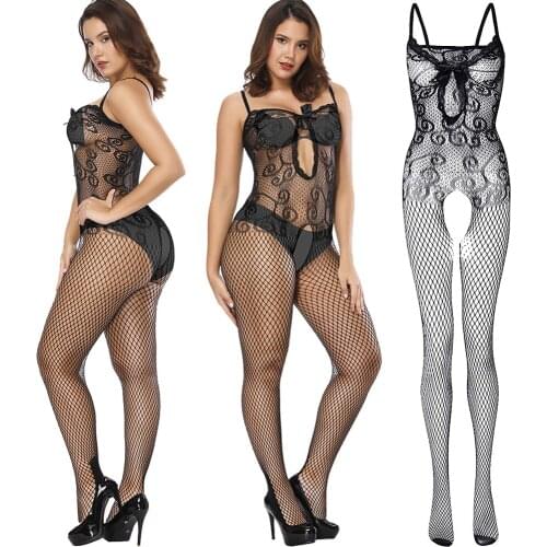 Porn Lingerie Bodysuit Underwear Open Crotch Women Sleepwear Transparent Fetish Erotic Teddies Sexy Body Baby Boll Costume Mujer