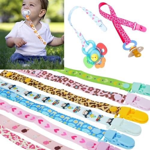 Adjustable Baby Pacifier Chain Dummy Clip Holder Nipple Chain Children Kids Teether Anti-drop Rope Infant Feeding Ribbon Holders