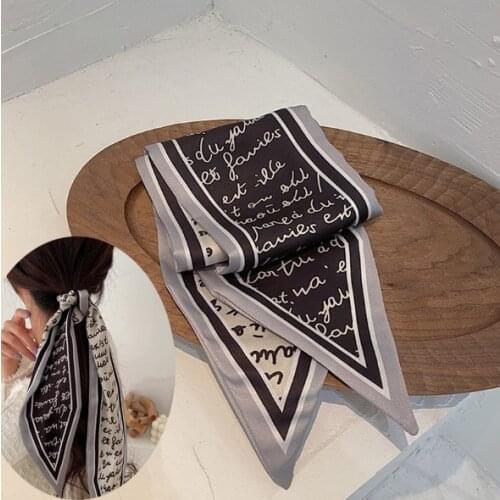 Imitation Silk Hair Bands Ties Hair Ribbons for Women Girls Ponytail Holder Headband Hair Accessories Scarves Clothes Decoration