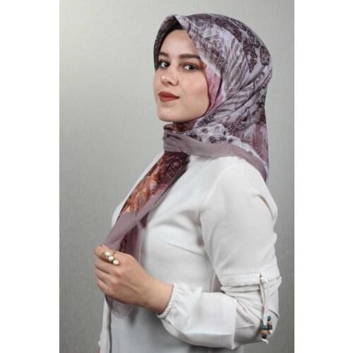 JAWEL PATTERNED LINEN FLAMLI SCARF-DESEN-37-RENK-04