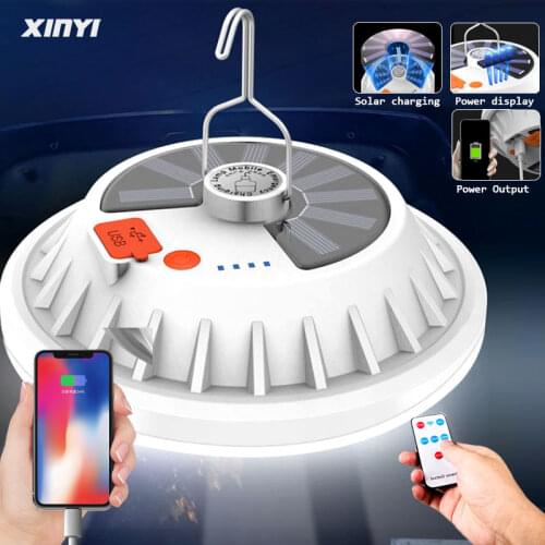 LED Solar light+ Remote Control USB Rechargeable LED Bulb Lamp Lantern Portable Emergency Night Market Light Outdoor Camping
