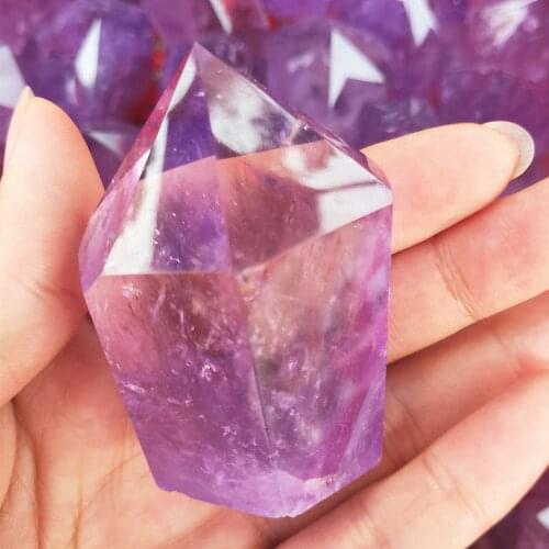 Top new products amethyst point Natural Lavender purple crystal tower quartz wand points healing