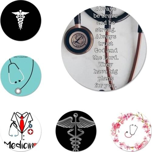 Nurse Medical Medicine Icons Pins Badge Decoration Brooches Metal Badges For Clothes Backpack Decoration 58mm