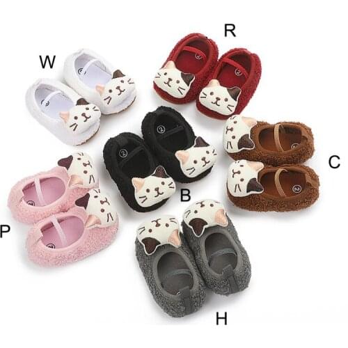 0-18M Baby Boy Girl Cute Cat Shoes Anti-Slip Casual Walking Shoes Soft Soled Toddler First Walkers New