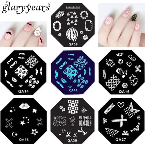 41 Designs 1 Piece Nail Art Stamping Plates Template Flower Lace Cartoon Image DIY Nail Care Manicures Template Tool New Arrival