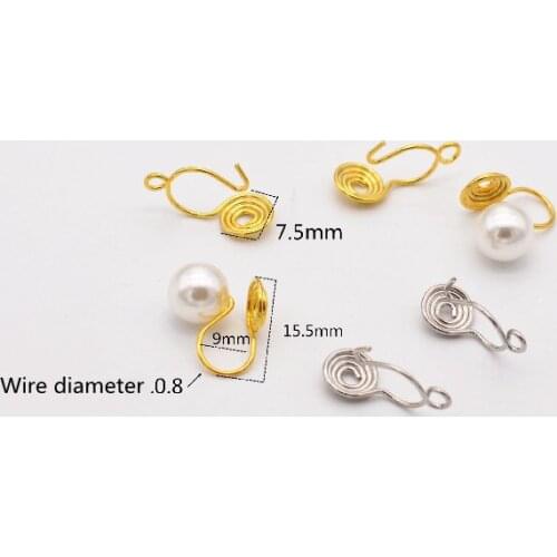 10pcs New Creative Metal Geometric Ear Clip Connectors for Diy Earrings Jewelry Making Material Accessories