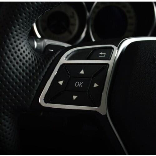 2PCS car-styling Steering Wheel Switch Button Cover Trim for Mercedes Benz A B C E GLK GLA CLA Class Interior Decorative Sequin