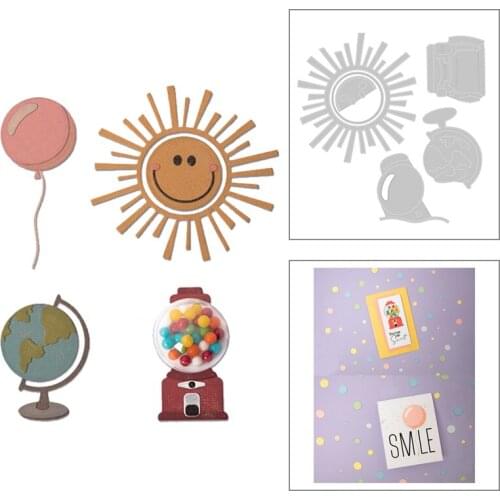 2020 New Sunny Earth Metal Cutting Dies and Sunshine Smile and Balloon Die Cut Scrapbooking For Craft Card Making No Stamps Sets