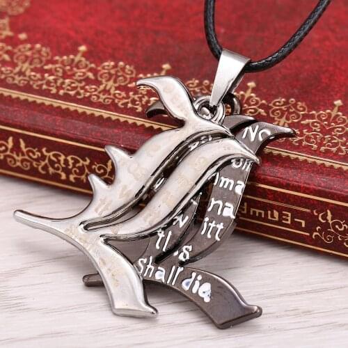 24 Pcs/Lot Anime Death Note Jewelry Double L Cross Pendant Necklac Anime Fashion Jewelry Death Necklace Bulk Wholesale