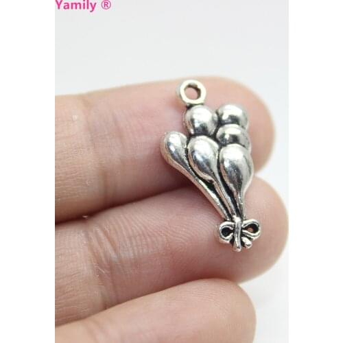 30pcs-- 12x22mm Balloon Charms Antique silver tone Balloon Charm pendant for diy jewelry making pj2750