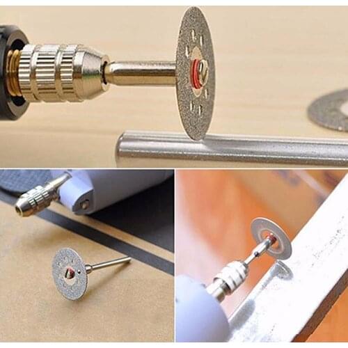 5pcs+1pcs 22mm Silver Diamond Cutting Disc Wheel Kit For Rotary Drill Tool Accessory